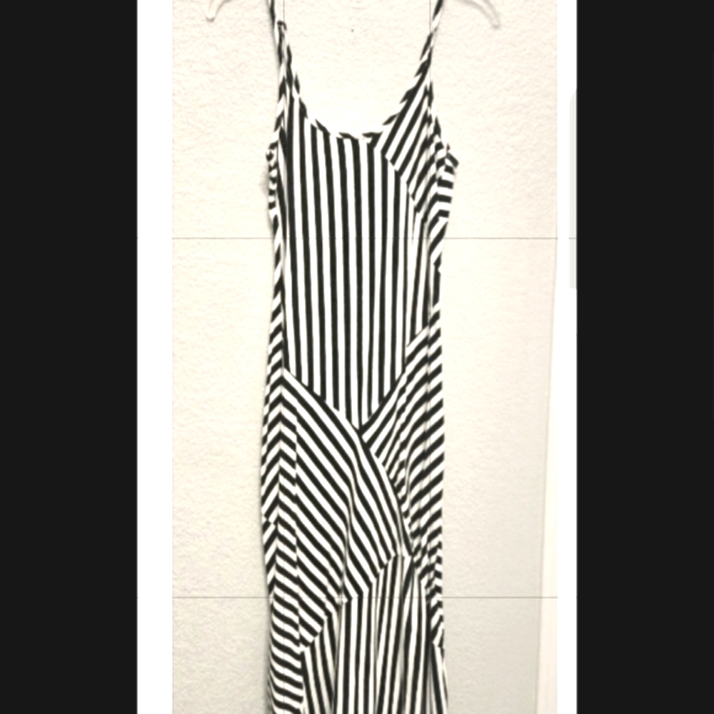 Black and White Striped Dress